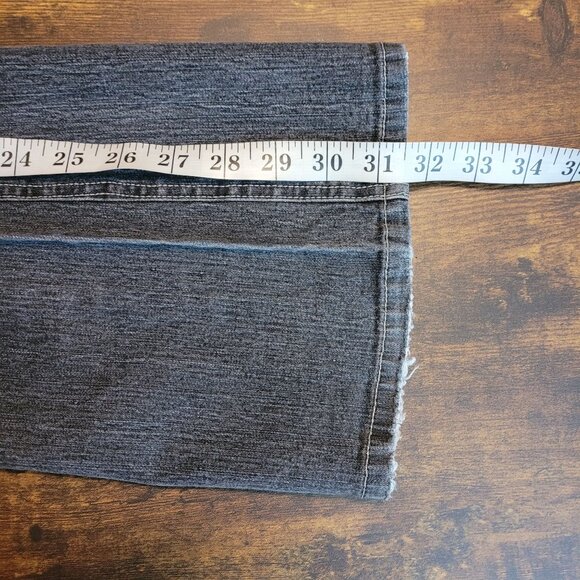 Vtg D Jeans 8 Bootcut Floral Embroidered Charcoal Black Wash Denim Boho Western - Picture 8 of 10